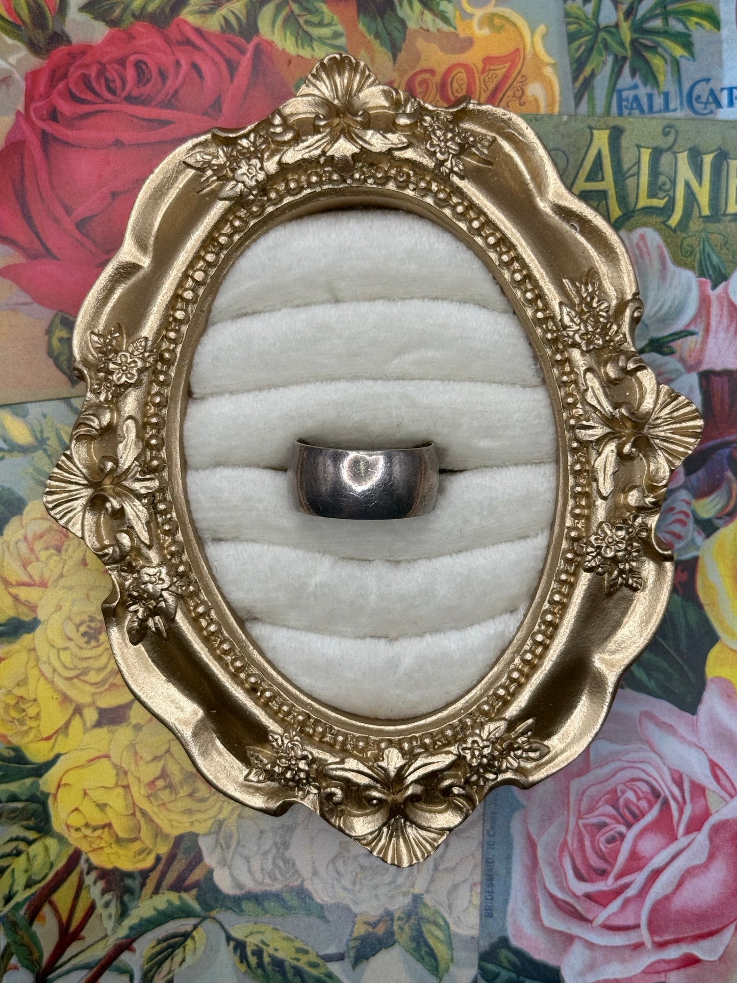 Sterling Silver Cigar Band Stacker Ring Size 8.5