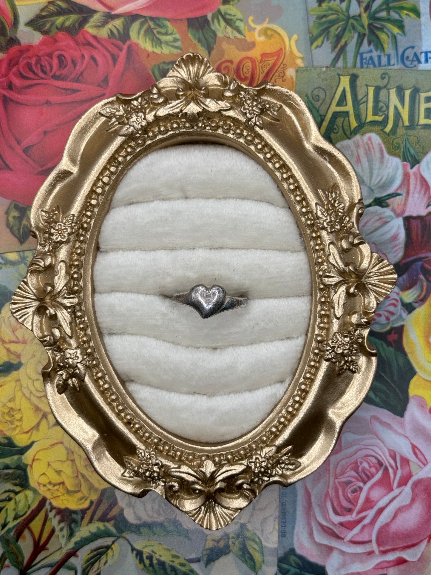 Sterling Silver Heart Ring Size 6.5
