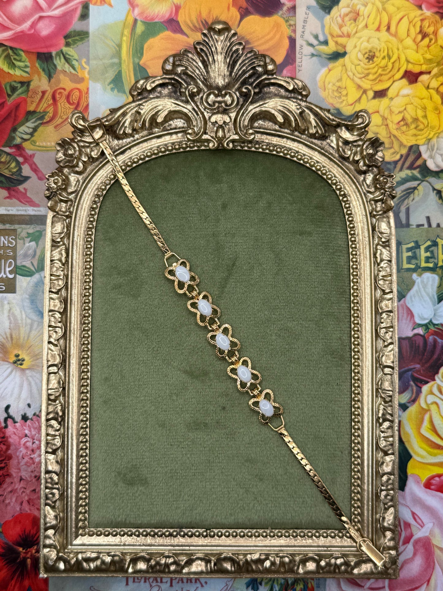Vintage Gold Tone Dainty Stacker Bracelet 6.5”