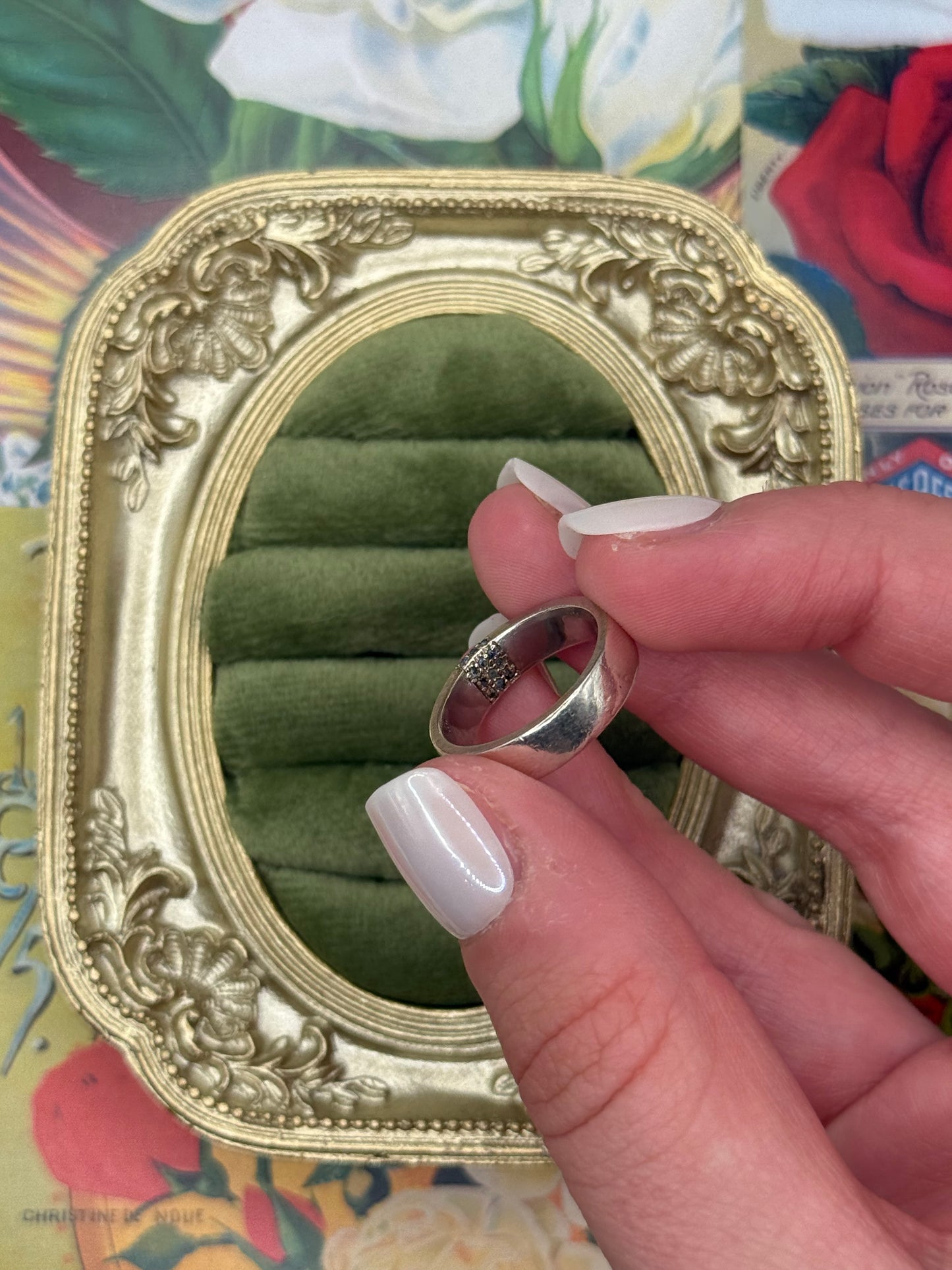 Vintage Sterling Silver Designer Raphael Leon Ring Size 7