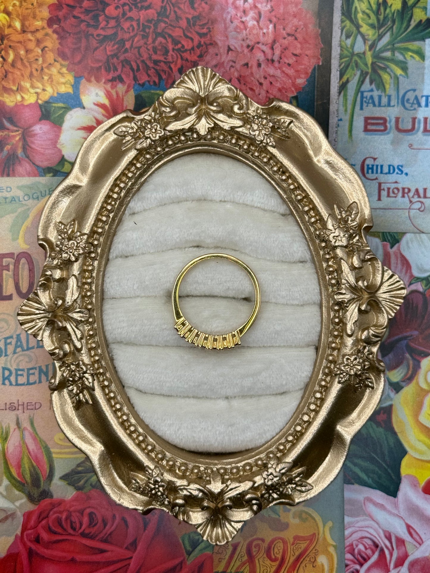Vintage Gold Tone Avon Stacker Ring Size 8.5