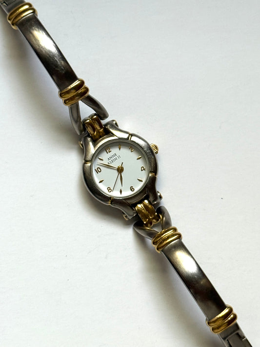 working two tone dainty watch