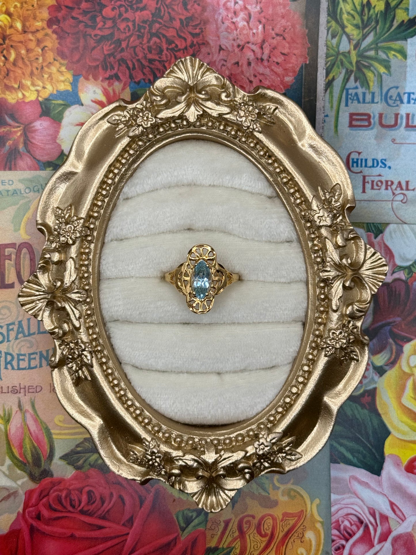 Vintage Gold Tone Ring Size 8