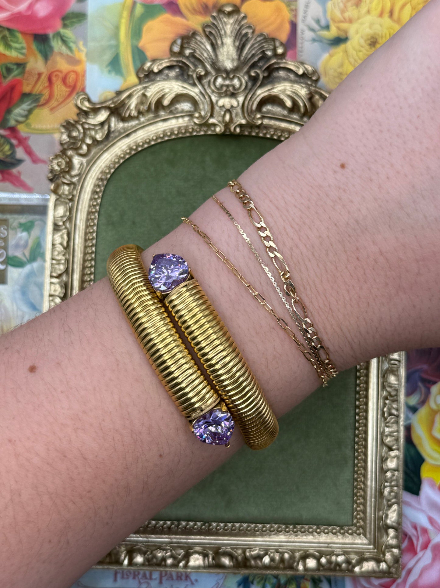 Vintage Gold Tone Bypass Ring 7.25”
