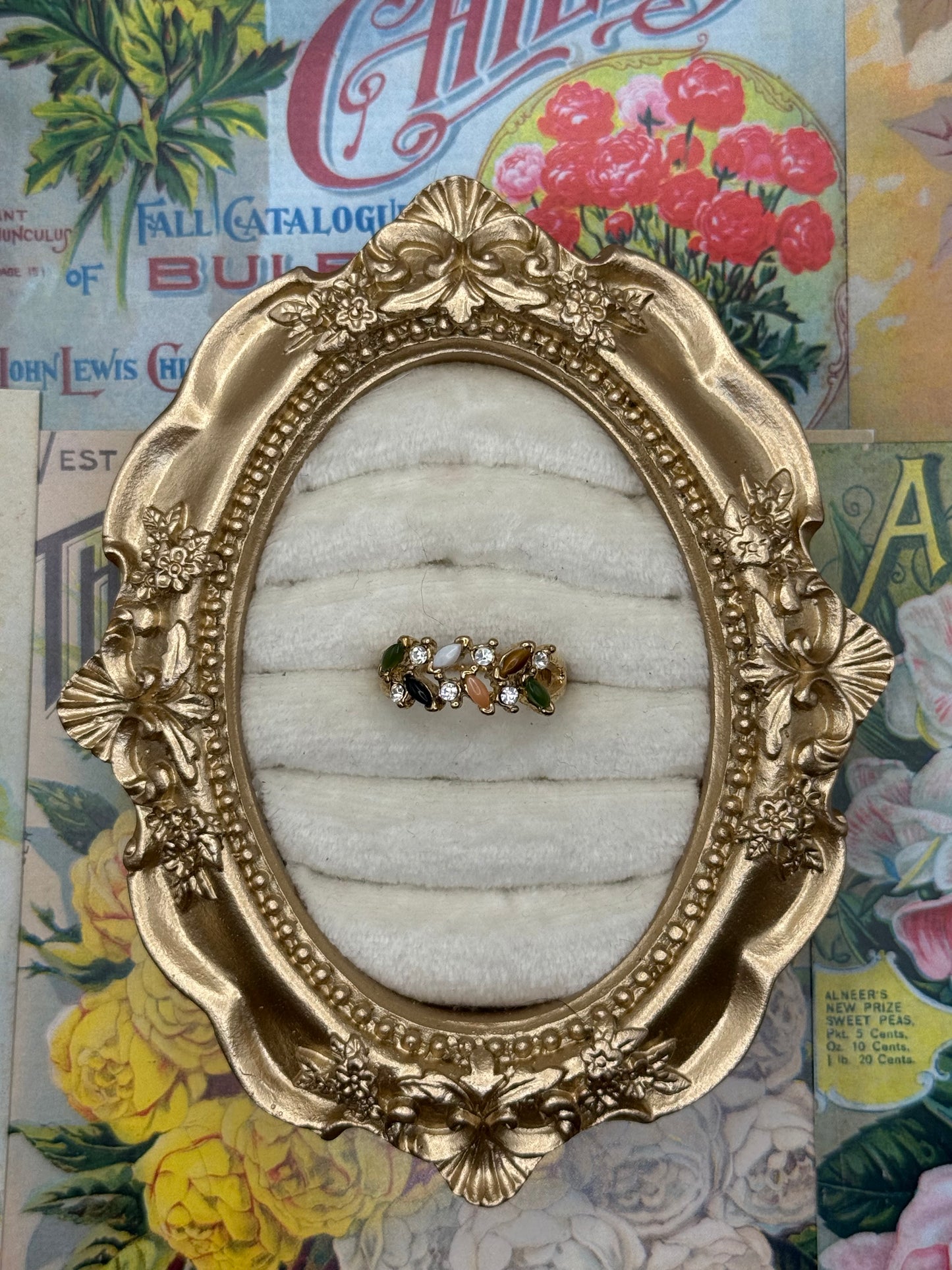 Vintage Gold Tone Ring Size 7.5