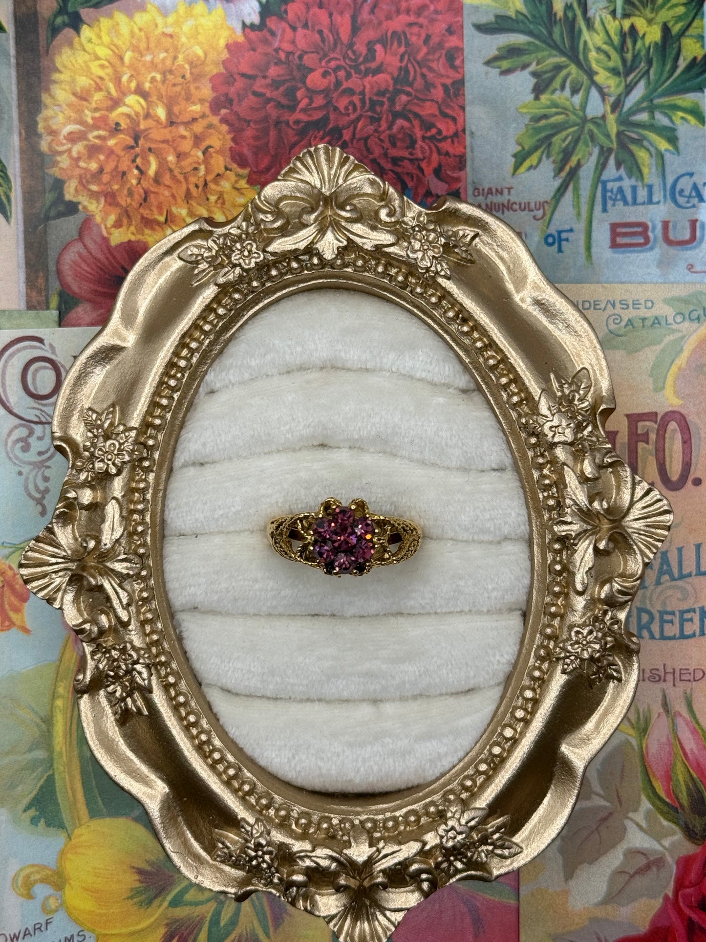 Vintage Gold Tone Ring Size 6.75