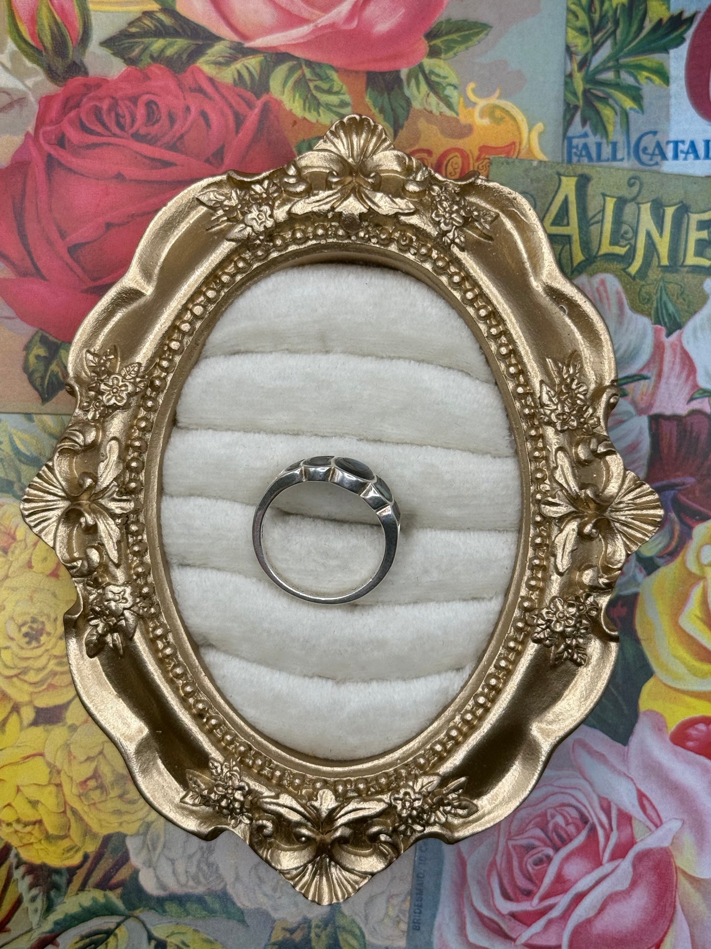 Sterling Silver Abalone Ring Size 8.25