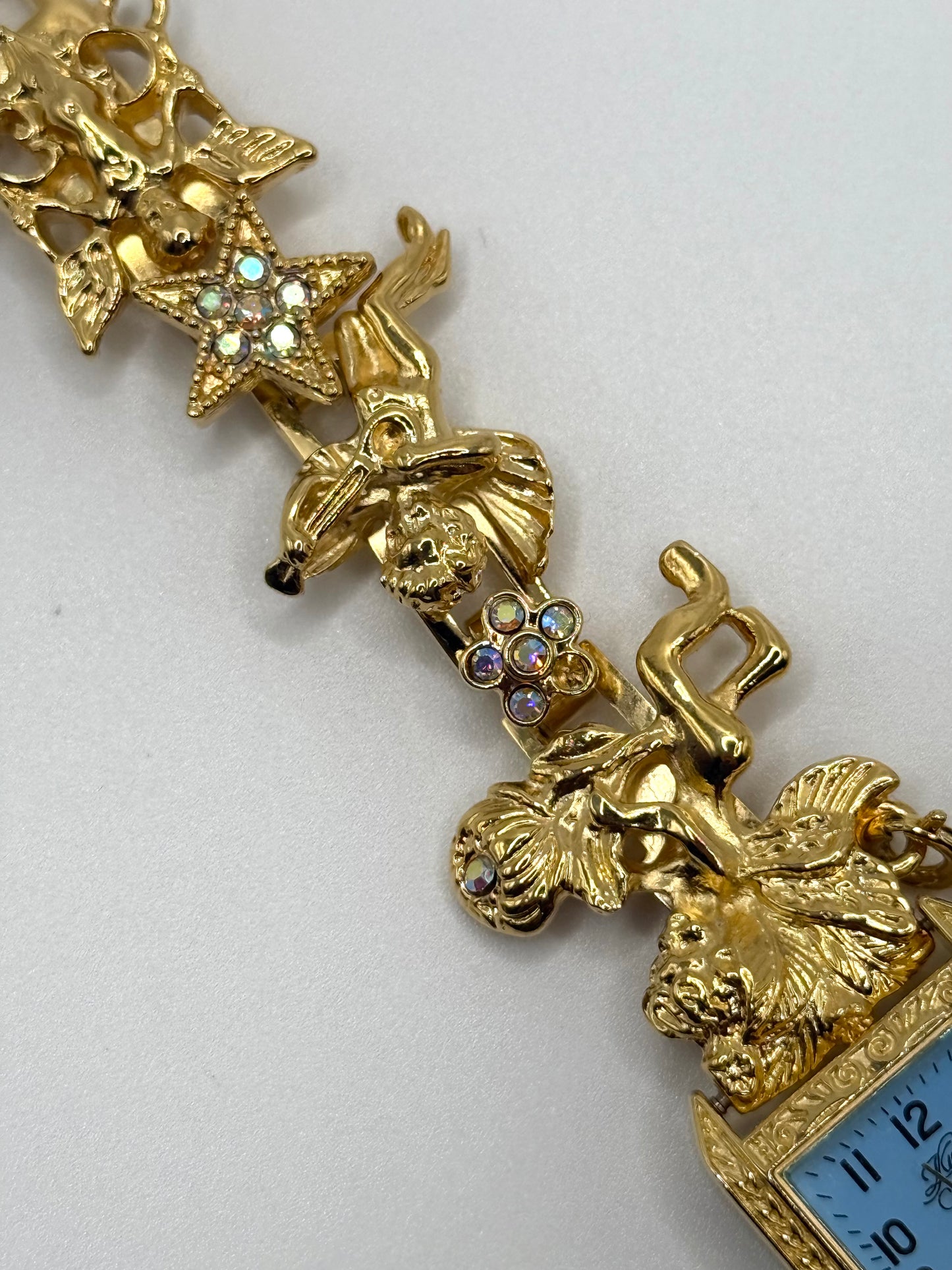working gold tone kirks folly secret of the seven angels watch