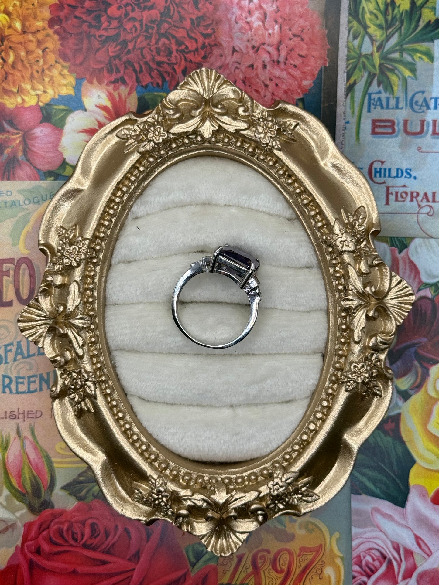 Vintage Silver Tone Ring Size 7.25