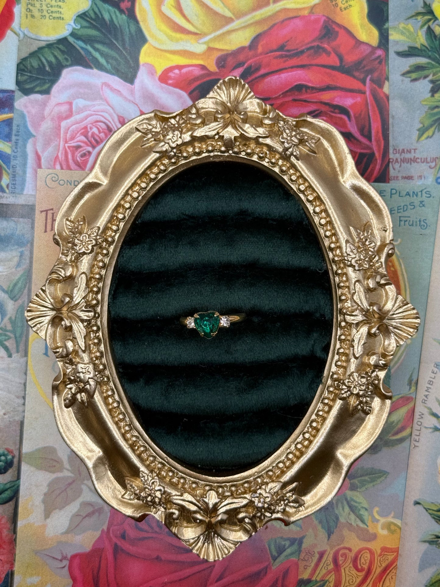 Vintage Gold Tone Adjustable Dainty Ring Size 4