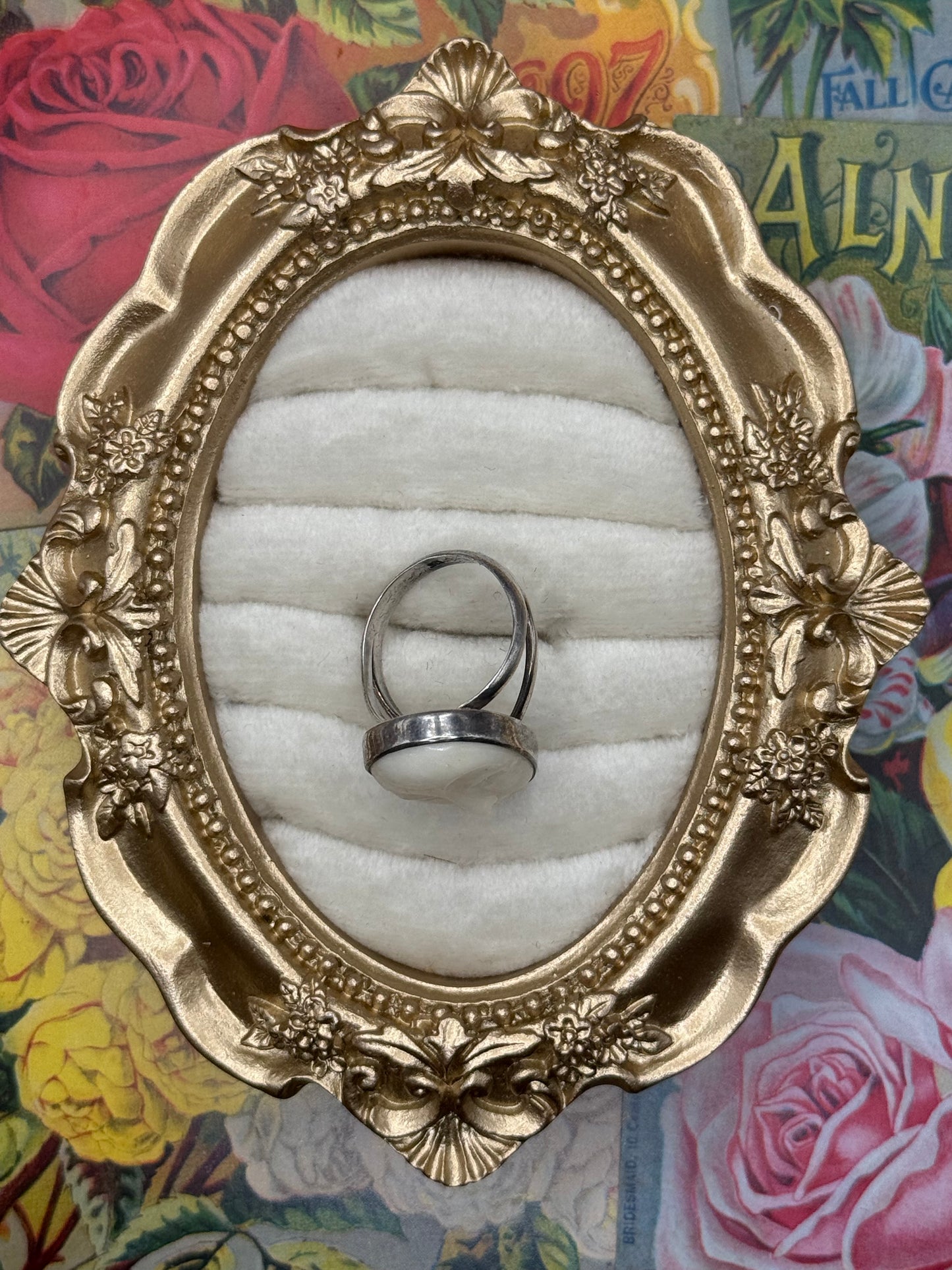Sterling Silver Face Ring Size 8