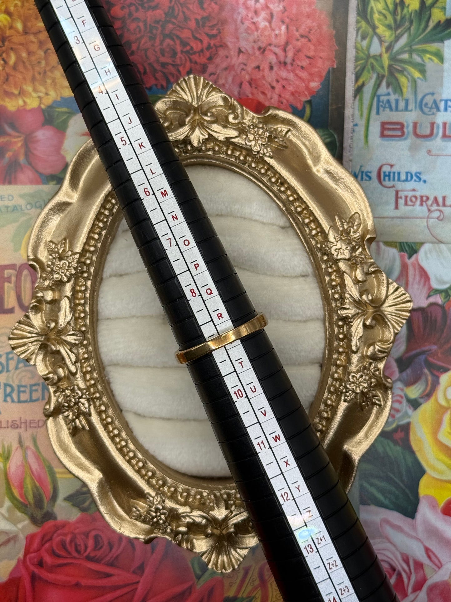 Vintage Gold Tone Stacker Ring Size 9