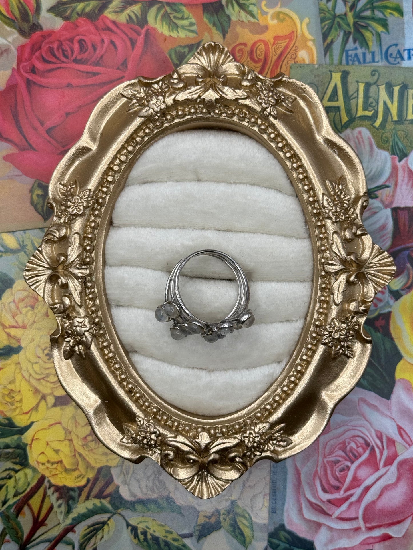 Sterling Silver Moonstone Ring Size 7