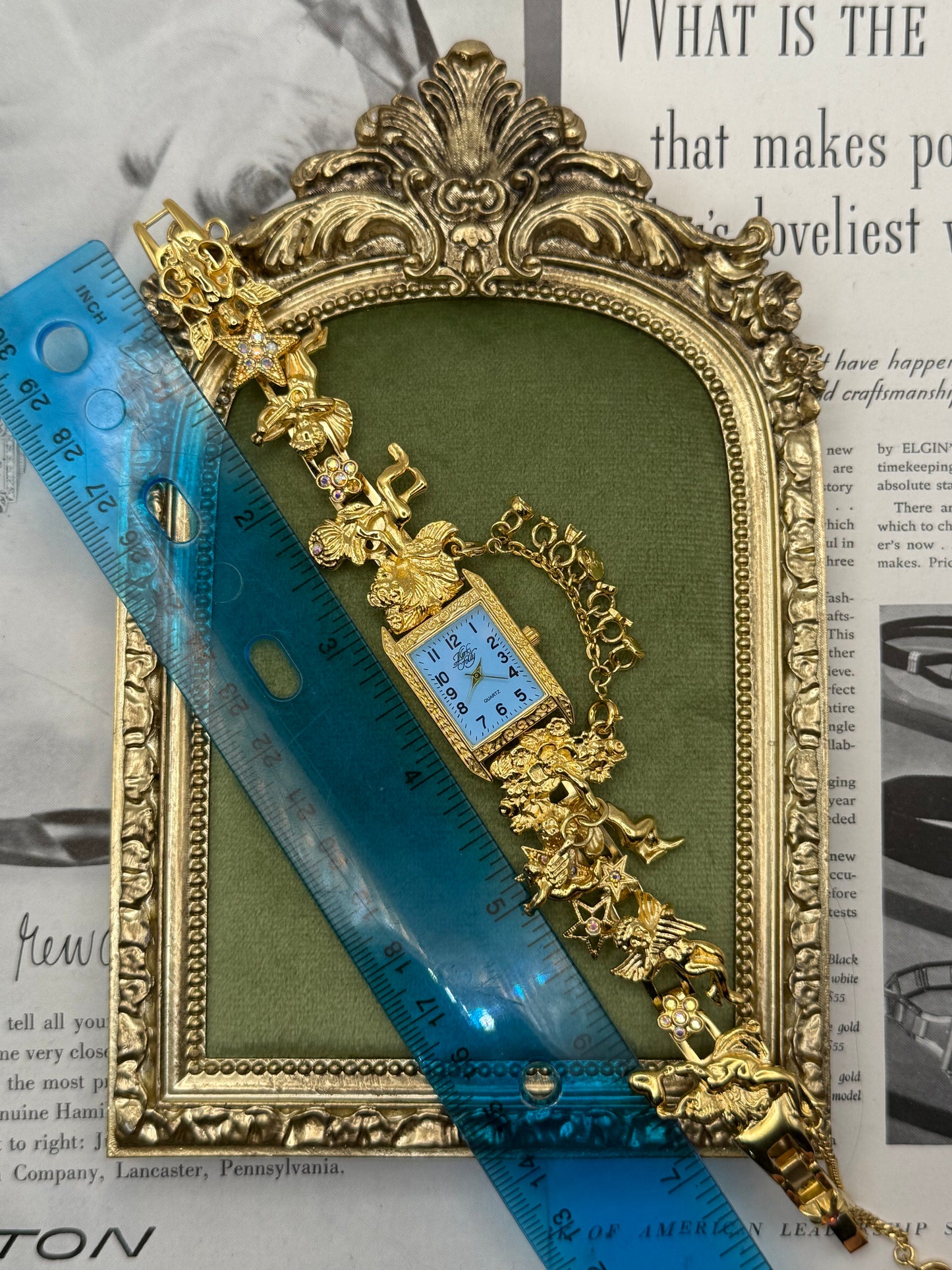 Working Vintage Gold Tone Kirks Folly Watch