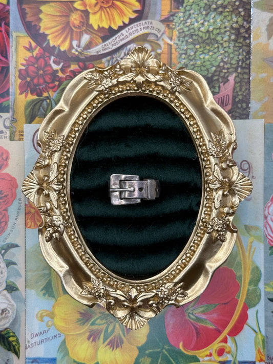 Sterling Silver Belt Buckle Ring Size 7