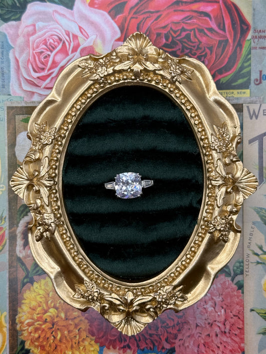 Vintage Silver Tone Ring Size 6.75