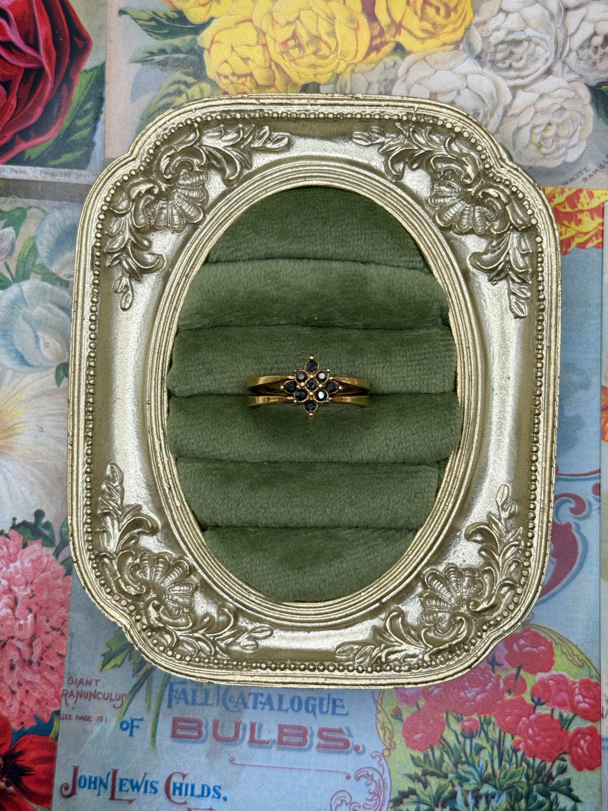 Vintage Gold Tone Reversible Flip Ring Size 9.5