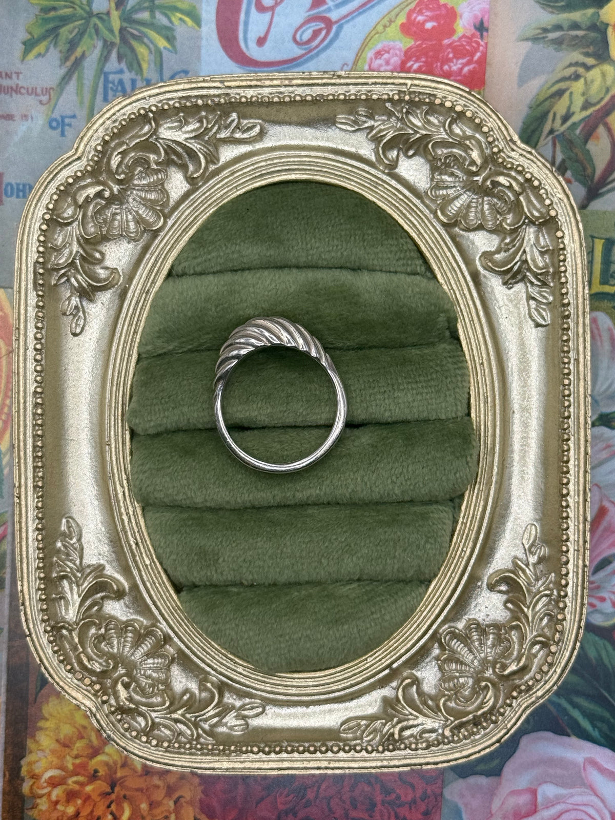 Sterling Silver Domed Ring Size 7.25