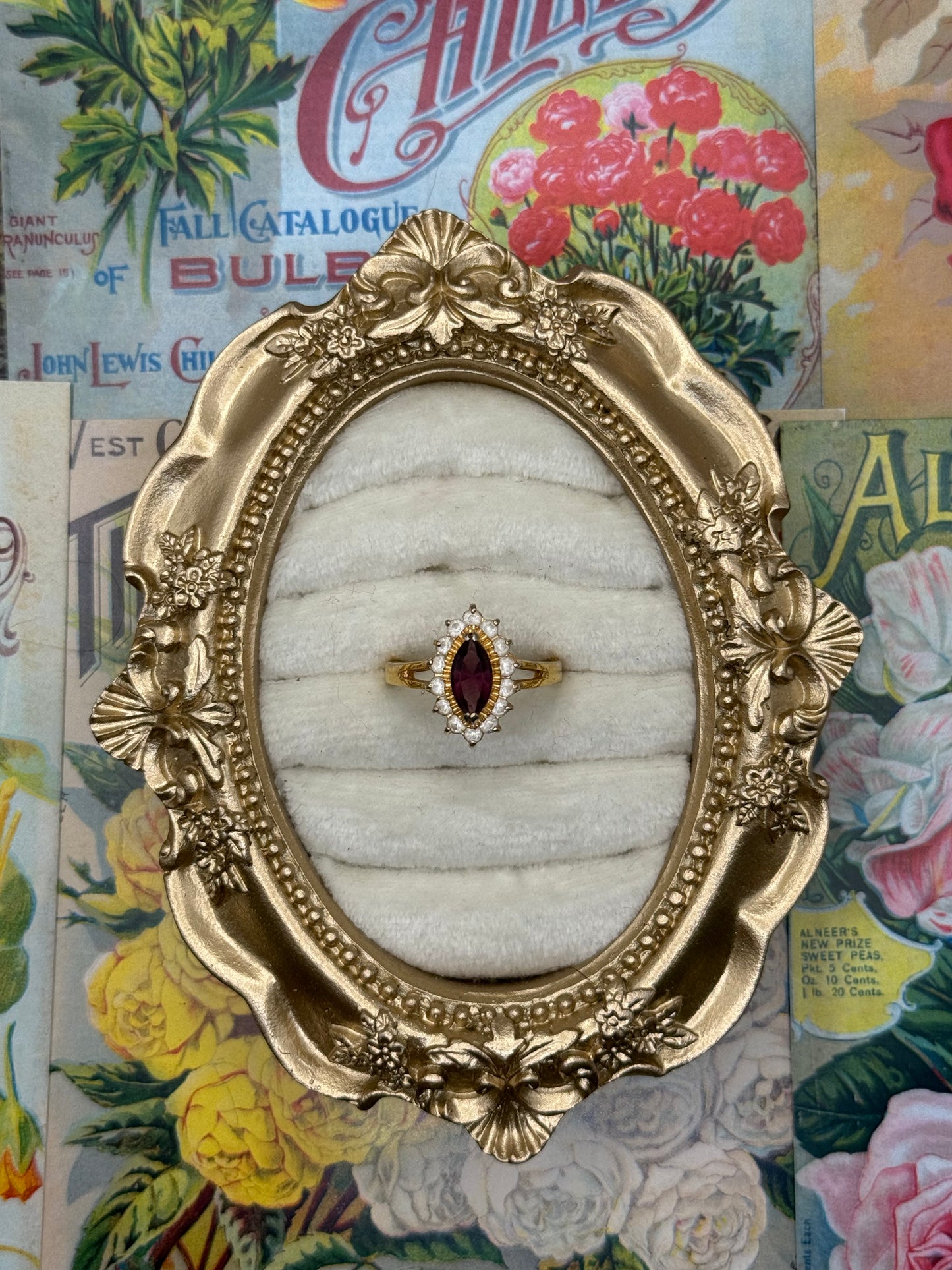 Vintage Gold Tone Ring Size 8.75