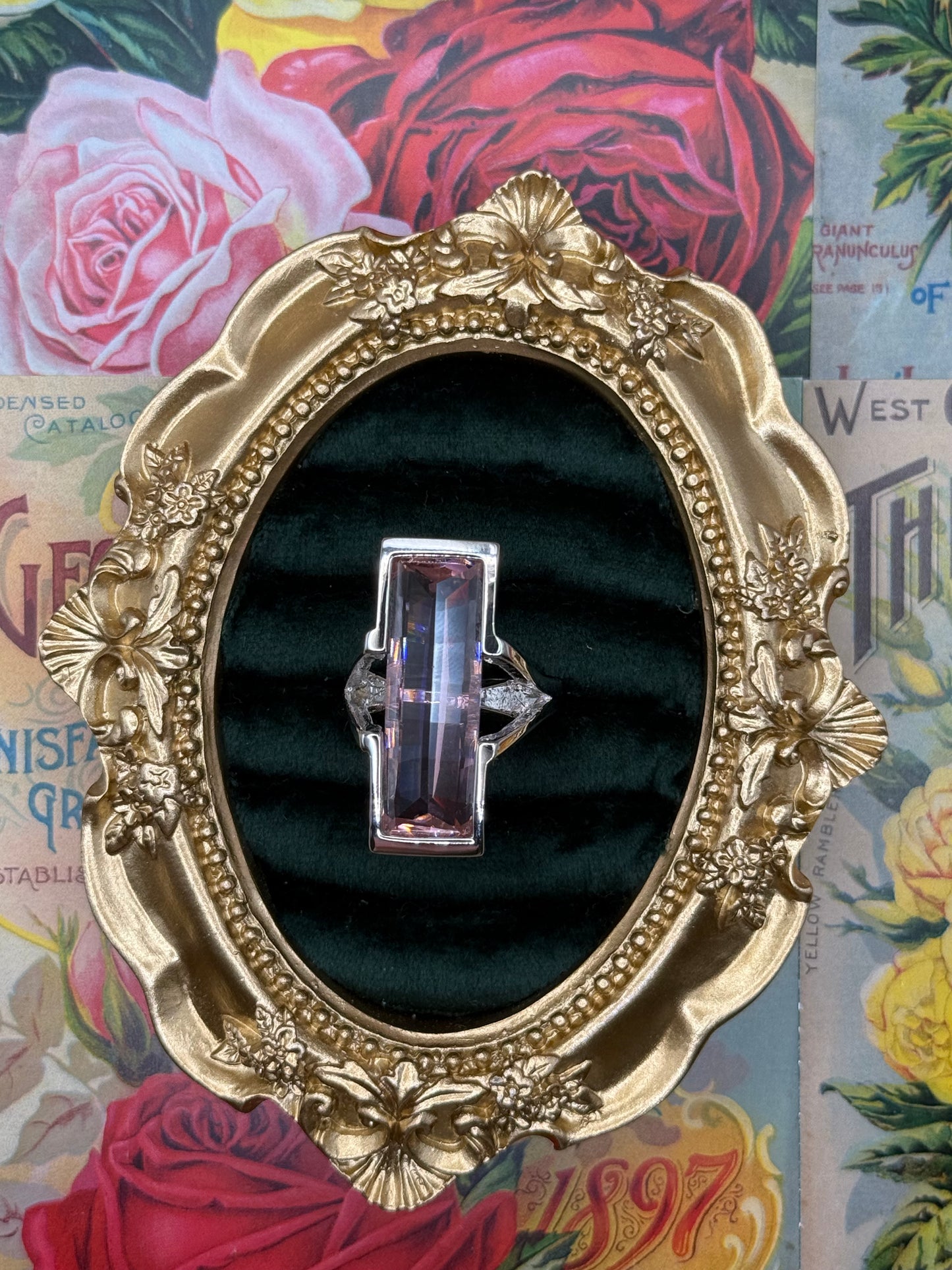 Vintage Silver Tone Old Stock Ring Size 10
