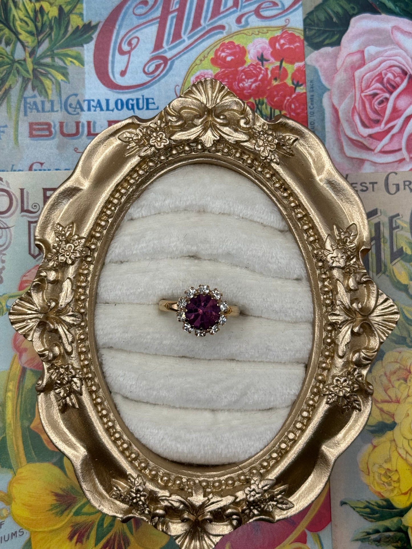 Vintage Gold Tone Adjustable Ring Size 6.5
