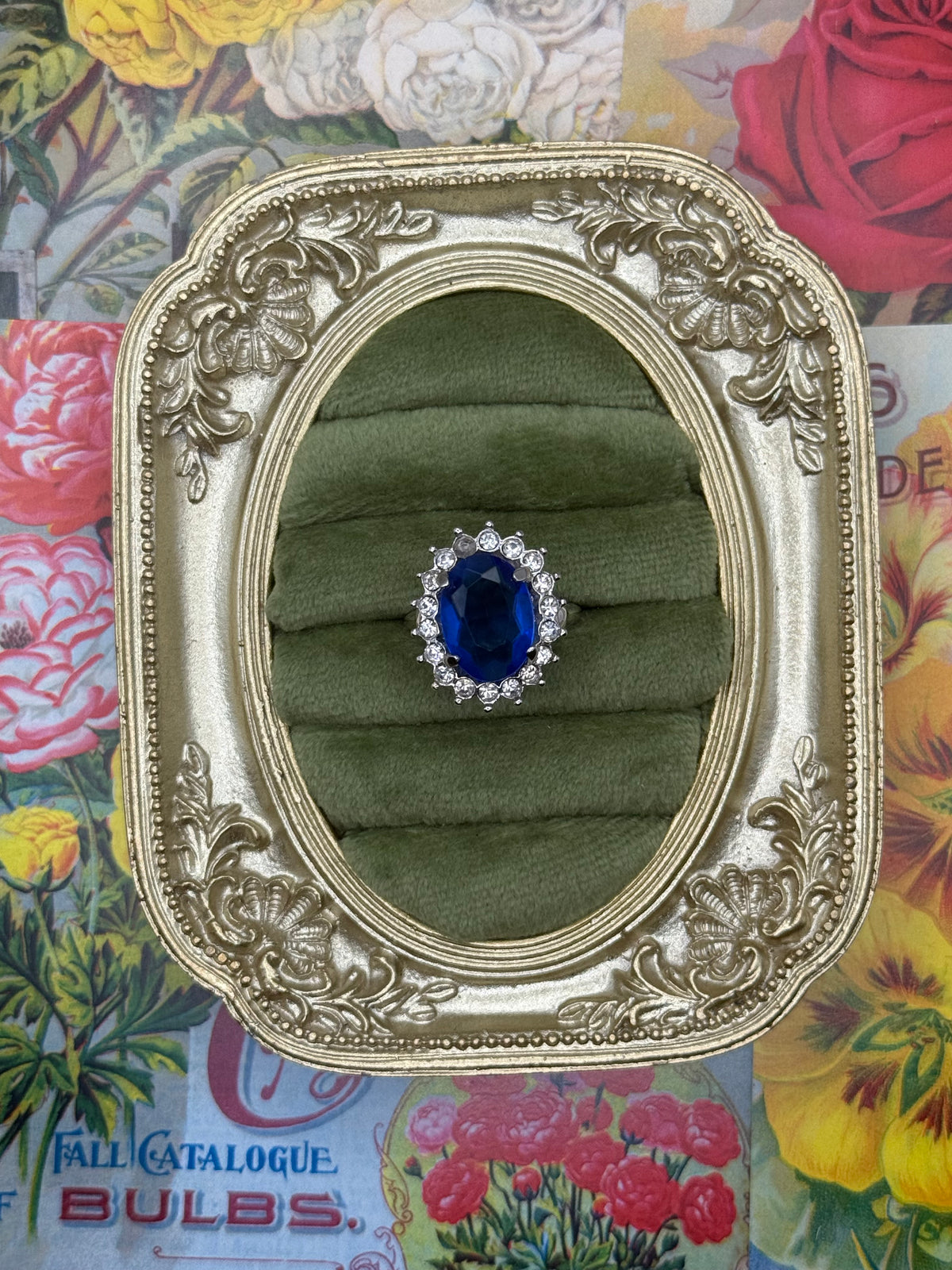 Vintage Silver Tone Avon Diana Ring Size 6.5