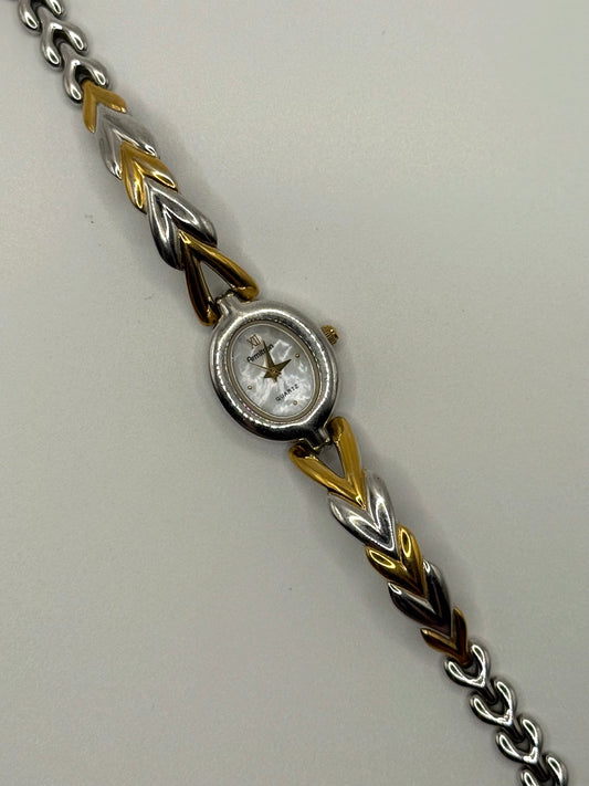 working two tone braided style watch