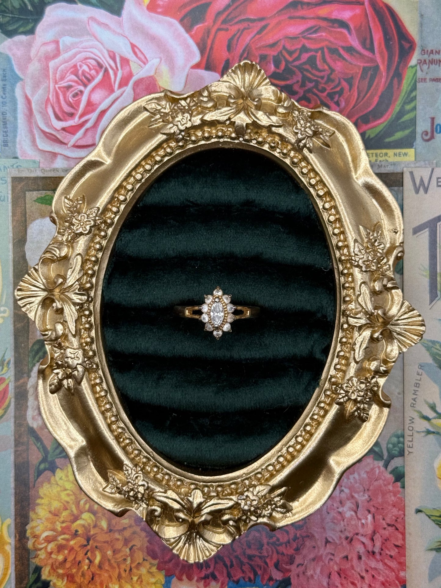Vintage Gold Tone Dainty Ring Size 7.5