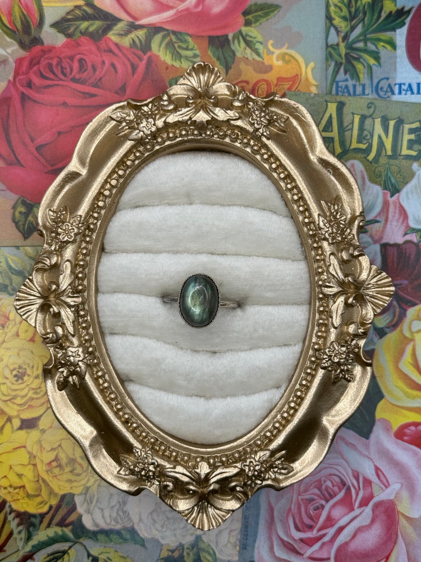 Sterling Silver Labradorite Ring Size 5