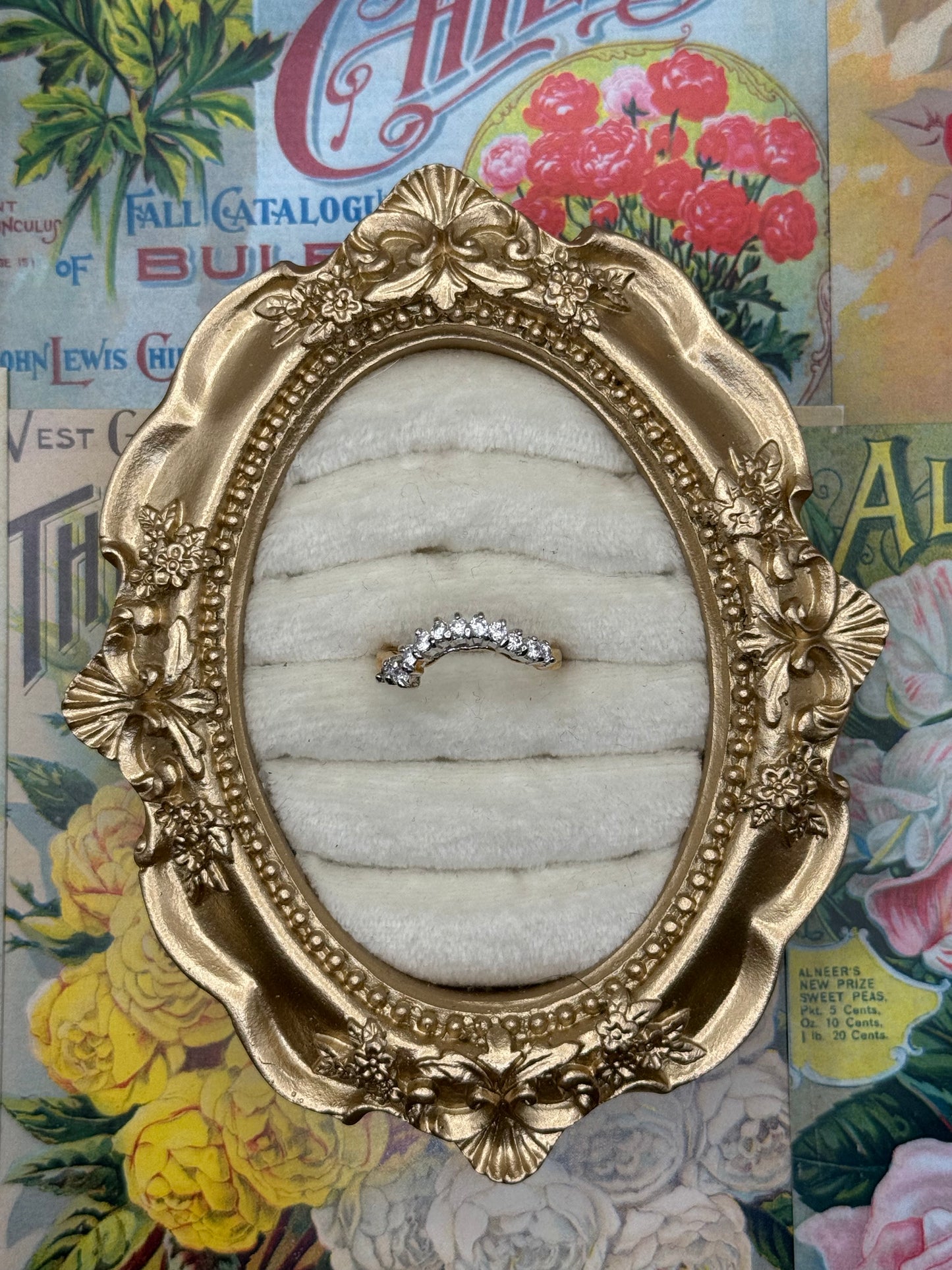 Vintage Gold Tone Stacker Ring Size 8