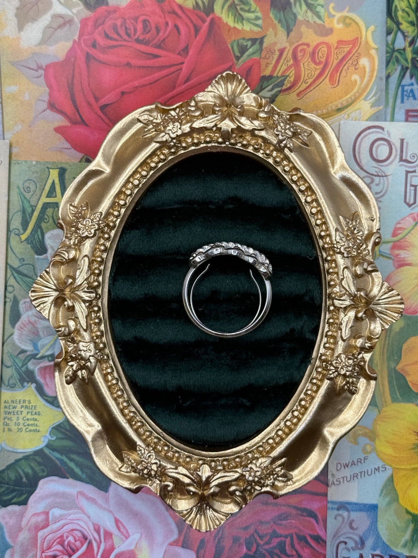 Vintage Silver Tone Avon Ring Size 8.75