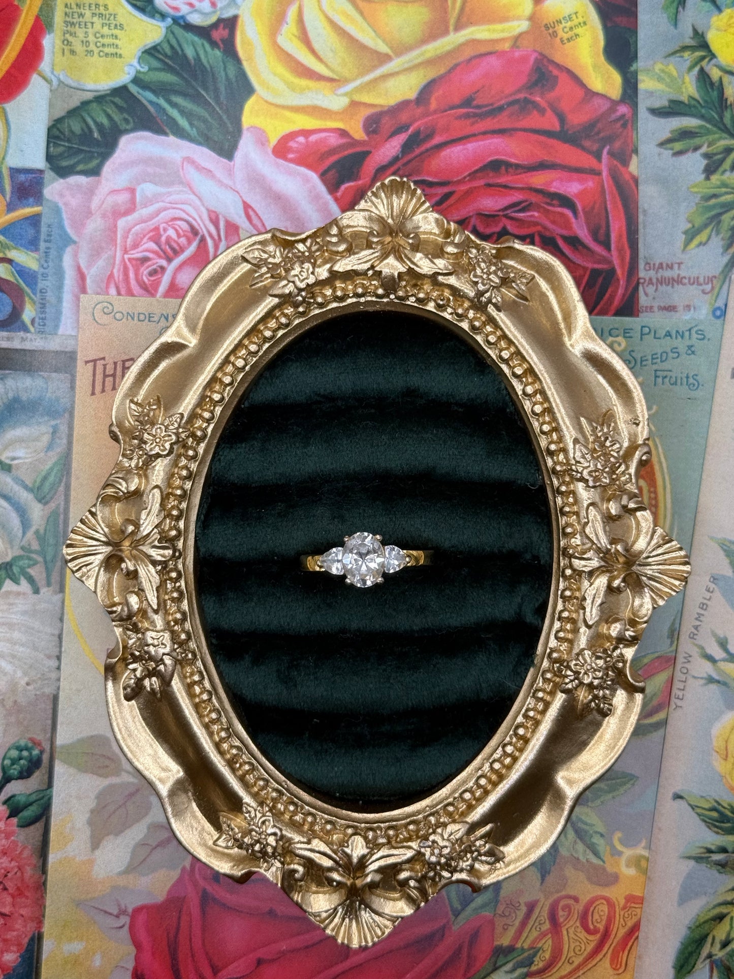 Vintage Gold Tone Ring Size 8