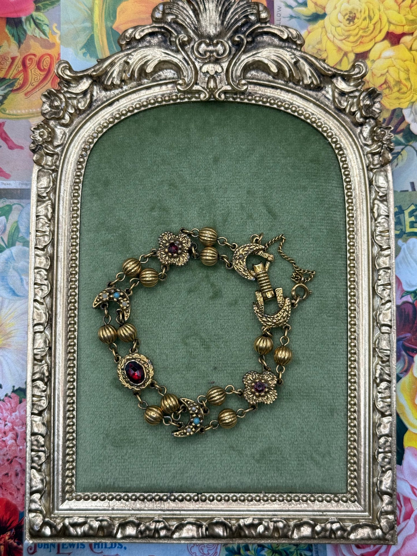 Vintage Gold Tone Goldette Style Bracelet 6.5”