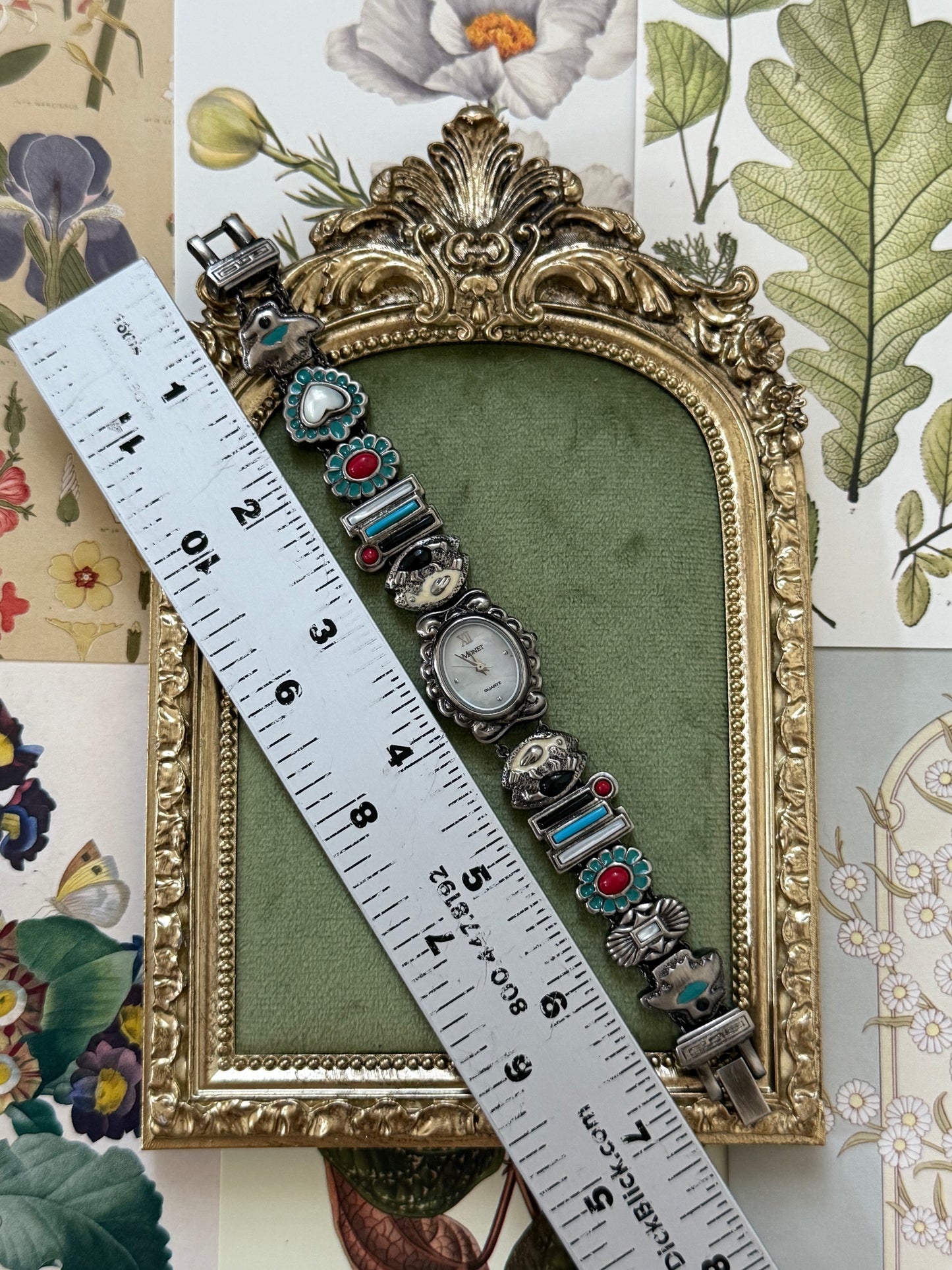 Working Vintage Silver Tone Slide Charm Watch