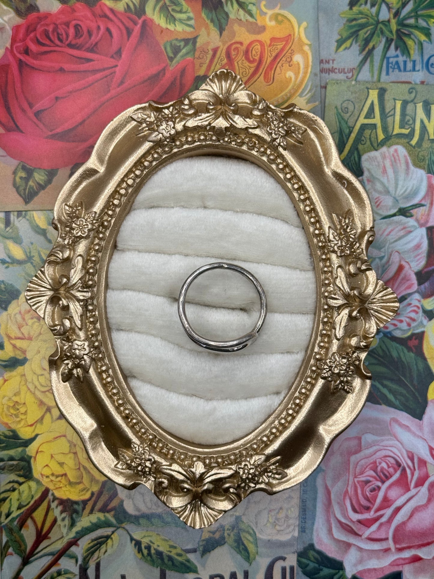 Sterling Silver Wavy Abstract Ring Size 8.5