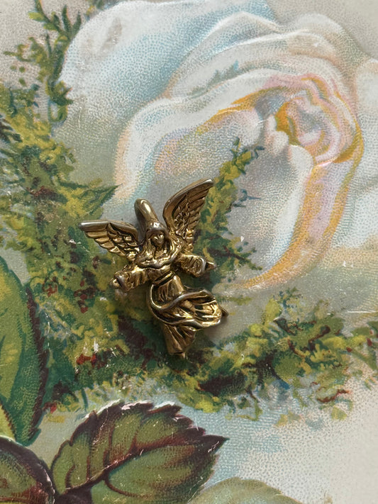 gold tone seraphim pendant
