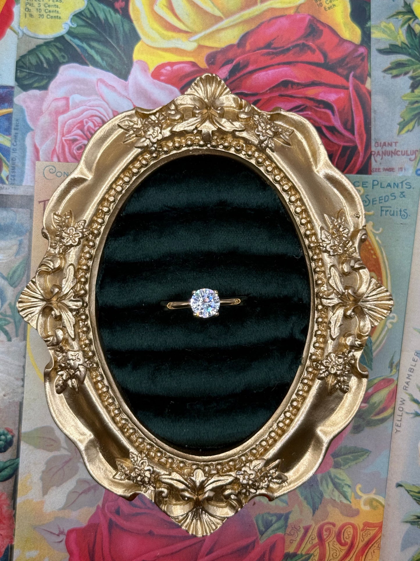 Vintage Gold Tone Ring Size 8.75