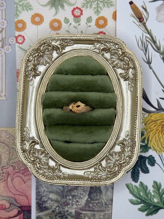 Vintage Gold Tone Belt Buckle Avon Ring Size 7.5