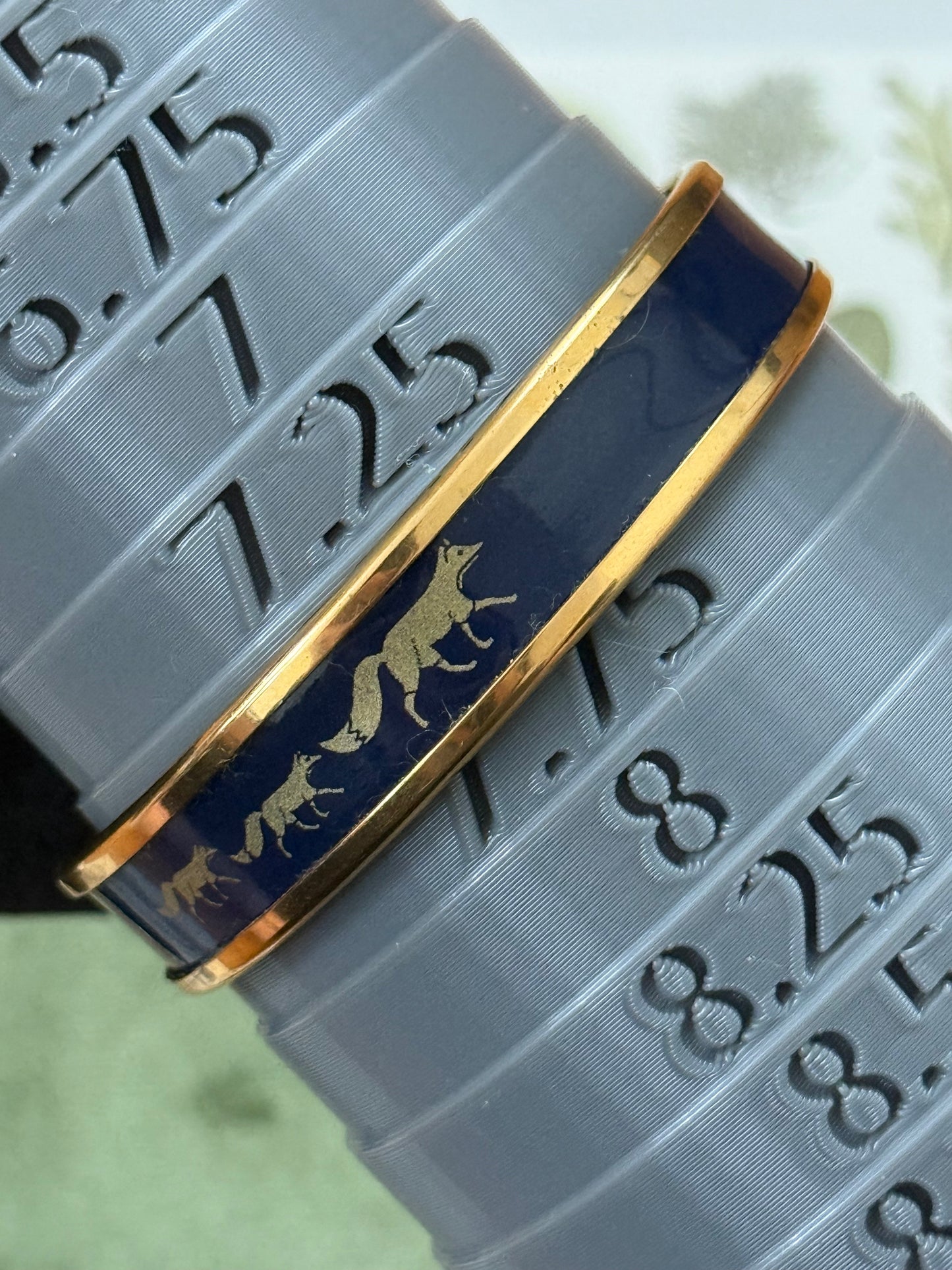 Vintage Gold Tone Halcyon Days Fox Bangle