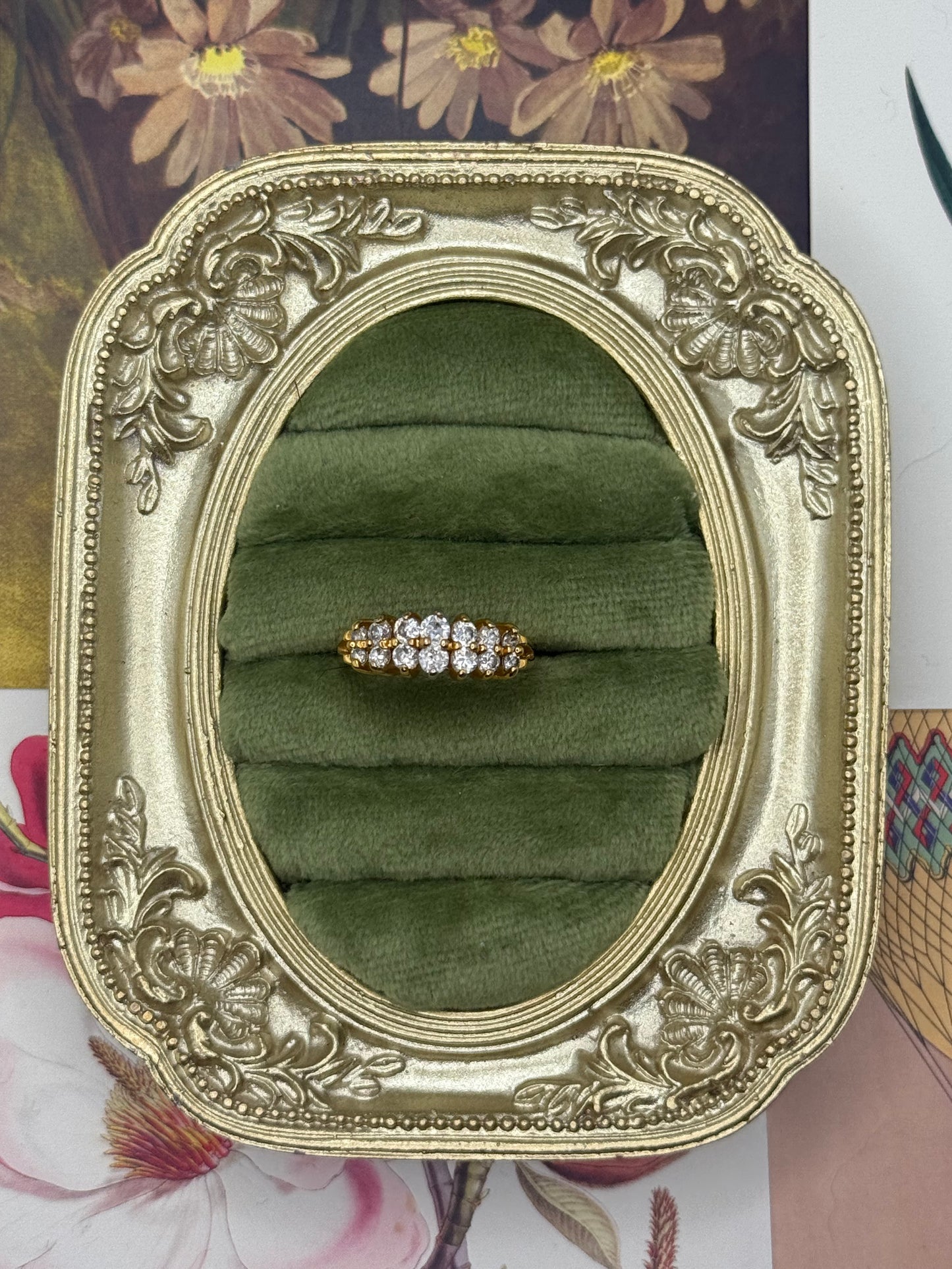 Vintage Gold Tone Dainty Stacker Ring Size 7