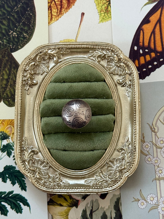 Vintage Sterling Silver Dome Ring Size 8