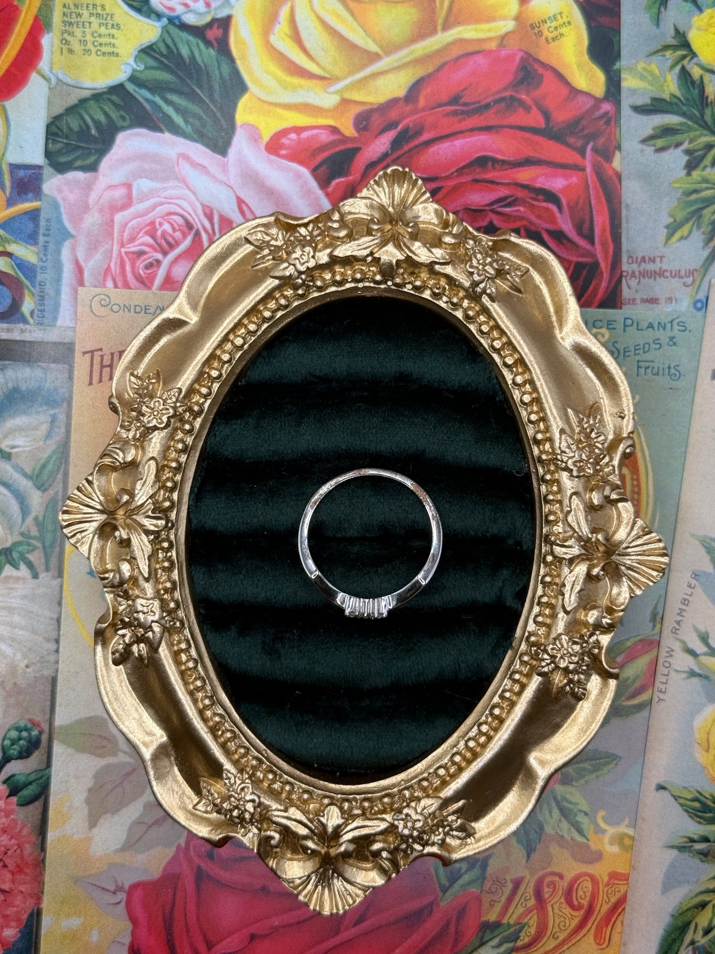 Vintage Silver Tone Stacker Ring Size 9.5