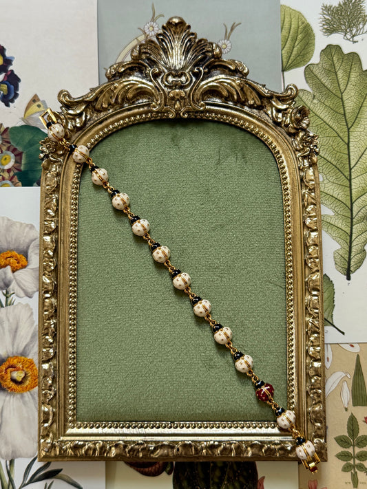 Vintage Gold Tone Joan Rivers Ladybug Bracelet