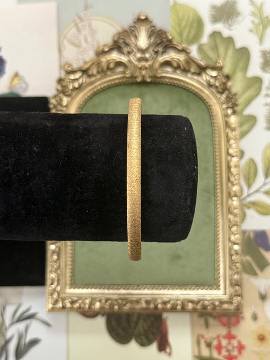 Vintage Gold Tone Textured Bangle