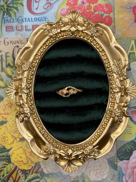 Vintage 10k Gold w/ 12k Gold Accents Black Hills Gold Ring Size 8