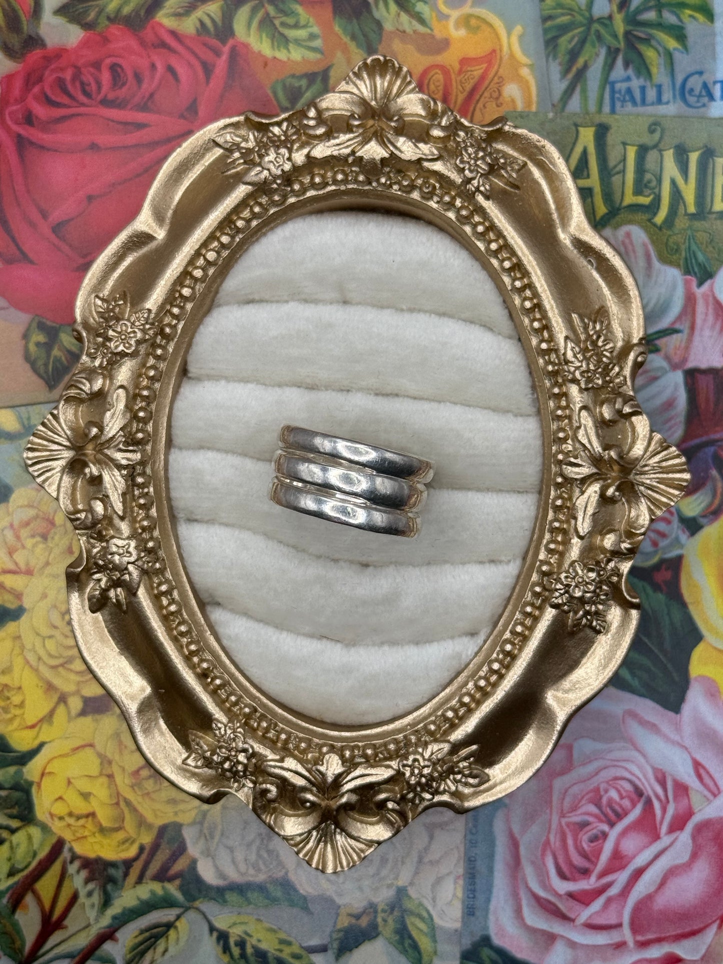 Sterling Silver Thick Stacker Ring Size 9.5