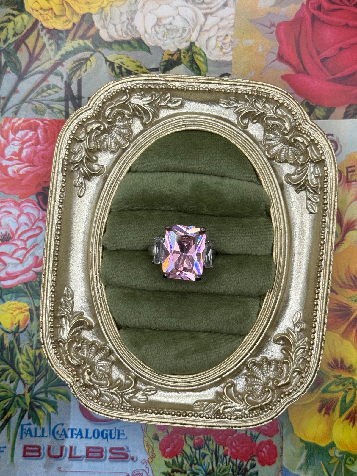 Vintage Silver Tone Chunky Ring Size 7
