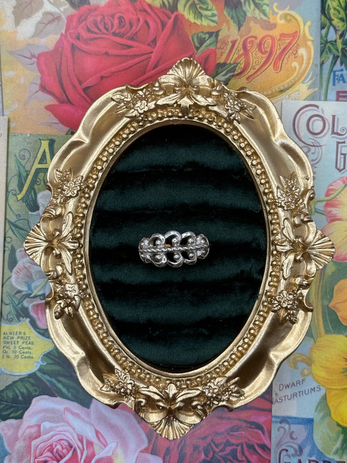 Vintage Silver Tone Avon Ring Size 8.75