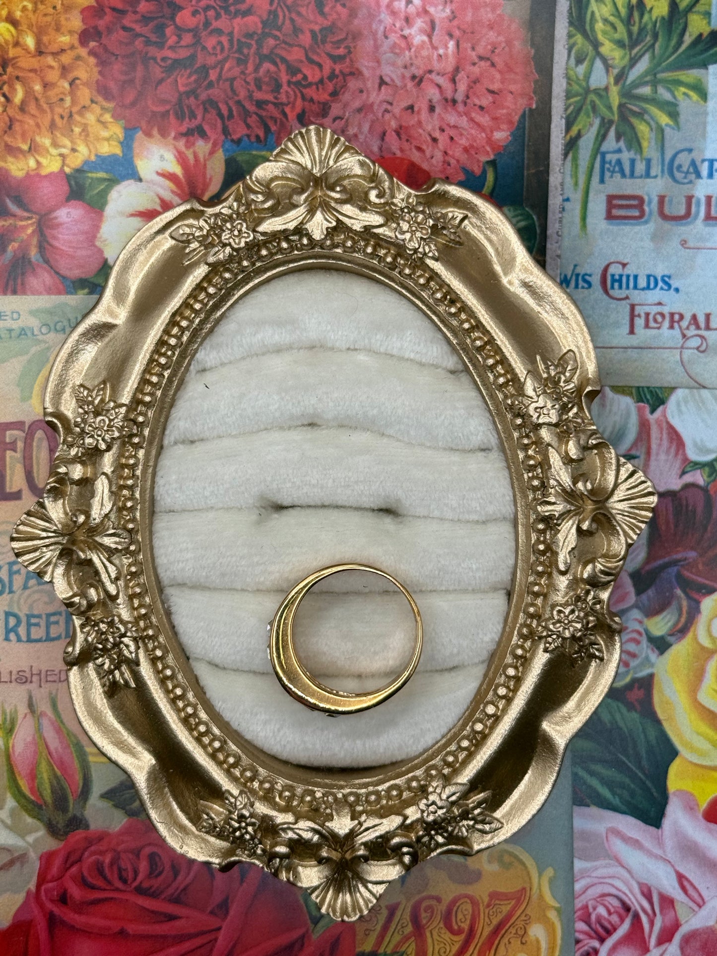 Vintage Gold Tone Stacker Ring Size 7.5