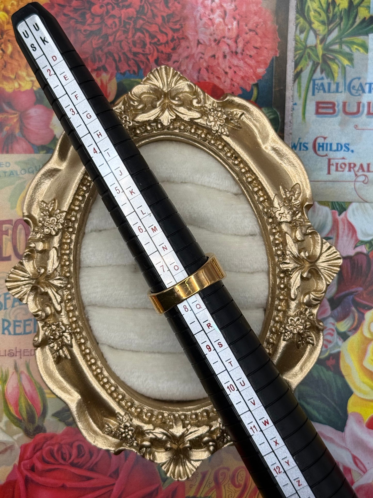 Vintage Gold Tone Stacker Ring Size 7.5